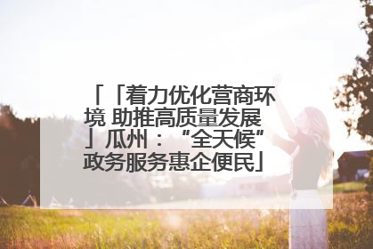 「着力优化营商环境 助推高质量发展」瓜州：“全天候”政务服务惠企便民