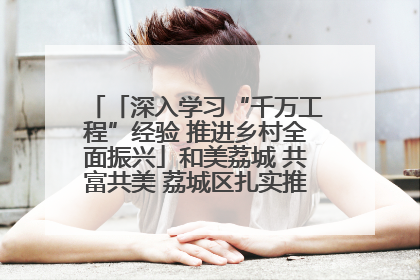 「深入学习“千万工程”经验 推进乡村全面振兴」和美荔城 共富共美 荔城区扎实推进乡村振兴工作