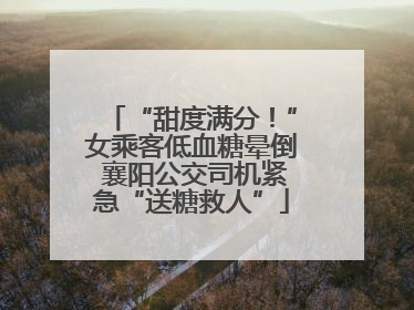 “甜度满分！”女乘客低血糖晕倒 襄阳公交司机紧急“送糖救人”