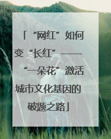 “网红”如何变“长红”——“一朵花”激活城市文化基因的破题之路