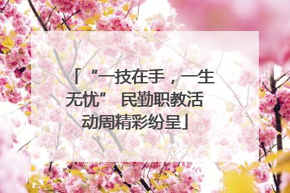 “一技在手，一生无忧” 民勤职教活动周精彩纷呈