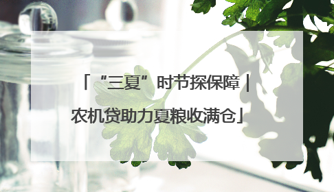“三夏”时节探保障｜农机贷助力夏粮收满仓