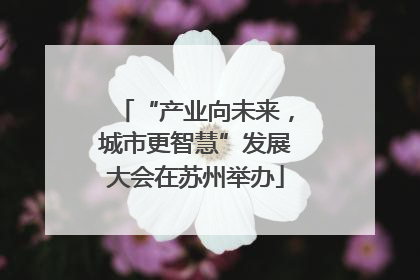 “产业向未来，城市更智慧”发展大会在苏州举办