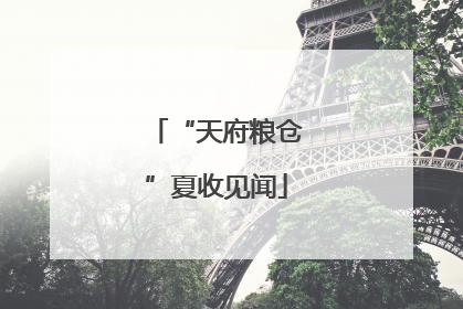 “天府粮仓”夏收见闻