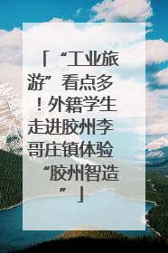 “工业旅游”看点多！外籍学生走进胶州李哥庄镇体验“胶州智造”