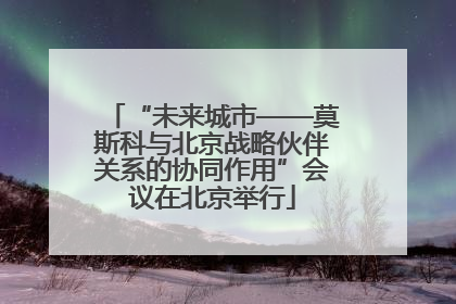 “未来城市——莫斯科与北京战略伙伴关系的协同作用”会议在北京举行