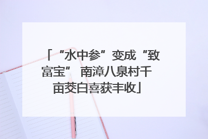 “水中参”变成“致富宝” 南漳八泉村千亩茭白喜获丰收