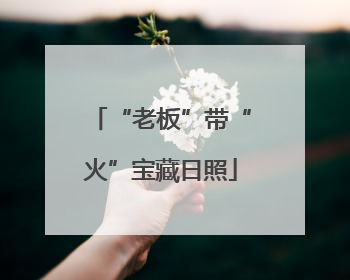 “老板”带“火”宝藏日照