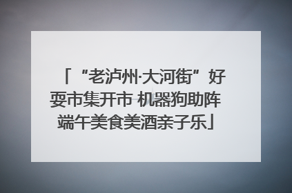 “老泸州·大河街”好耍市集开市 机器狗助阵端午美食美酒亲子乐