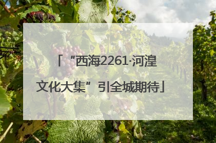 “西海2261·河湟文化大集”引全城期待