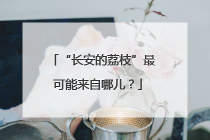“长安的荔枝”最可能来自哪儿？