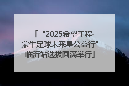 “2025希望工程·蒙牛足球未来星公益行”临沂站选拔圆满举行