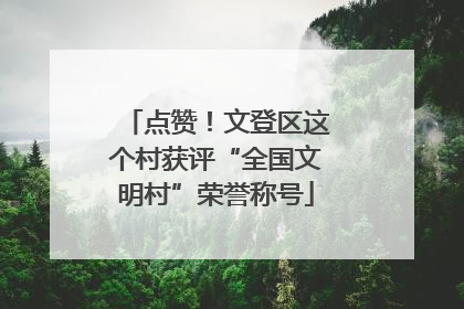 点赞！文登区这个村获评“全国文明村”荣誉称号