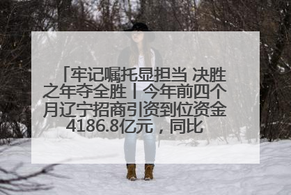 牢记嘱托显担当 决胜之年夺全胜丨今年前四个月辽宁招商引资到位资金4186.8亿元，同比增长17.4%