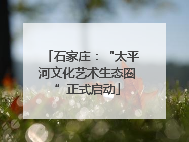 石家庄：“太平河文化艺术生态圈”正式启动