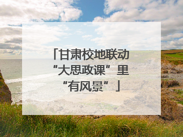 甘肃校地联动“大思政课”里“有风景”