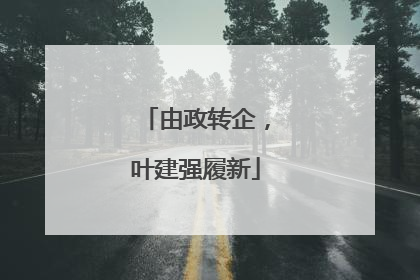 由政转企，叶建强履新