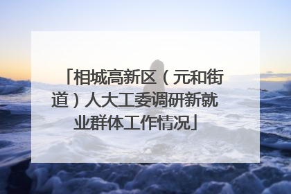 相城高新区（元和街道）人大工委调研新就业群体工作情况