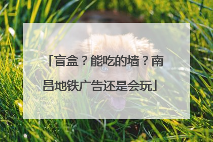盲盒？能吃的墙？南昌地铁广告还是会玩