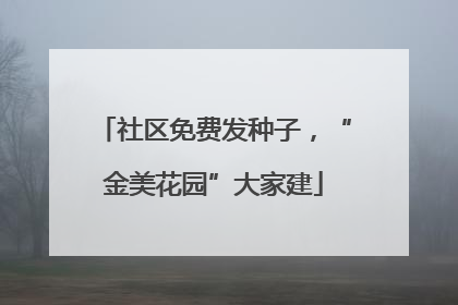 社区免费发种子，“金美花园”大家建