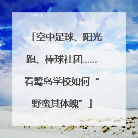 空中足球、阳光跑、棒球社团……看鹭岛学校如何“野蛮其体魄”