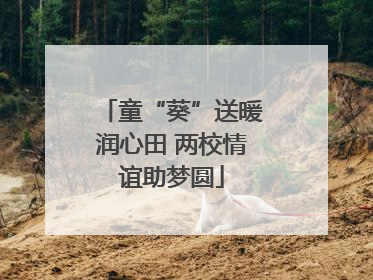 童“葵”送暖润心田 两校情谊助梦圆