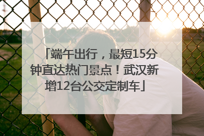 端午出行，最短15分钟直达热门景点！武汉新增12台公交定制车