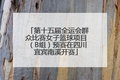 第十五届全运会群众比赛女子篮球项目（B组）预赛在四川宜宾南溪开赛