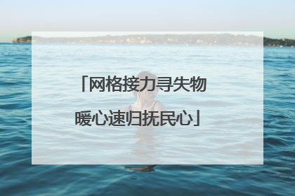 网格接力寻失物 暖心速归抚民心