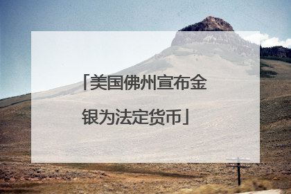 美国佛州宣布金银为法定货币