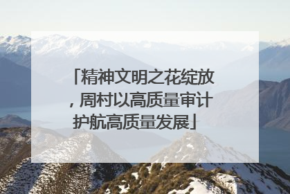 精神文明之花绽放，周村以高质量审计护航高质量发展