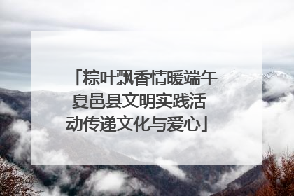 粽叶飘香情暖端午 夏邑县文明实践活动传递文化与爱心