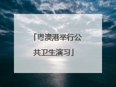 粤澳港举行公共卫生演习