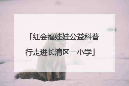 红会福娃娃公益科普行走进长清区一小学