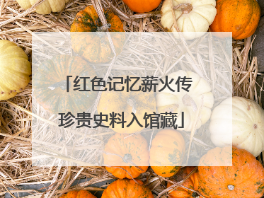 红色记忆薪火传 珍贵史料入馆藏