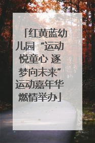 红黄蓝幼儿园“运动悦童心 逐梦向未来”运动嘉年华燃情举办