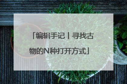 编辑手记丨寻找古物的N种打开方式