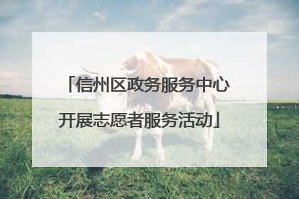 信州区政务服务中心开展志愿者服务活动