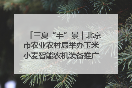 三夏“丰”景｜北京市农业农村局举办玉米小麦智能农机装备推广“田间日”活动