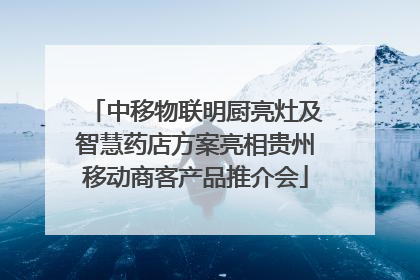 中移物联明厨亮灶及智慧药店方案亮相贵州移动商客产品推介会