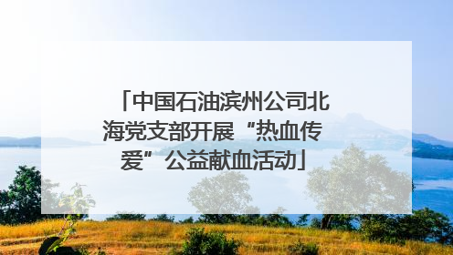 中国石油滨州公司北海党支部开展“热血传爱”公益献血活动