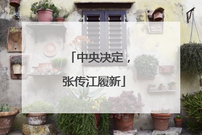 中央决定，张传江履新