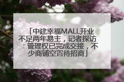 中建幸福MALL开业不足两年易主，记者探访：管理权已完成交接，不少商铺空置待招商
