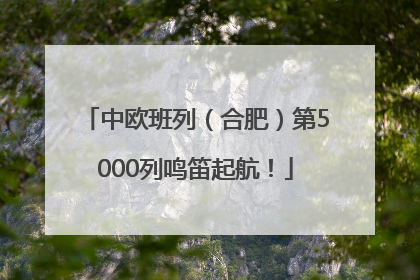 中欧班列（合肥）第5000列鸣笛起航！
