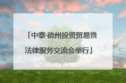 中泰·德州投资贸易暨法律服务交流会举行