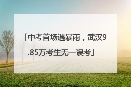 中考首场遇暴雨，武汉9.85万考生无一误考