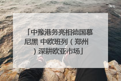 中豫港务亮相德国慕尼黑 中欧班列（郑州）深耕欧亚市场