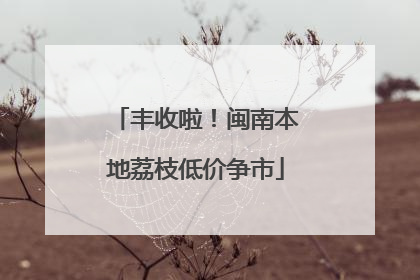 丰收啦！闽南本地荔枝低价争市