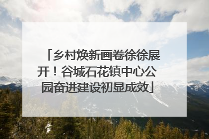 乡村焕新画卷徐徐展开！谷城石花镇中心公园奋进建设初显成效