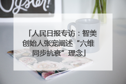 人民日报专访：智美创始人张宠阐述“六维同步抗衰”理念